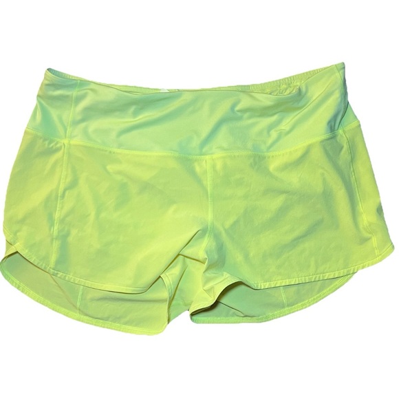 Lululemon Speed Up Low Rise Short 2.5" Lined Highlight Yellow Size 14 - Picture 3 of 6